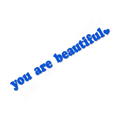 Fresh Arrivals at Buy Center: You Are Beautiful Sport Pvc Vinyl Stickers Blue