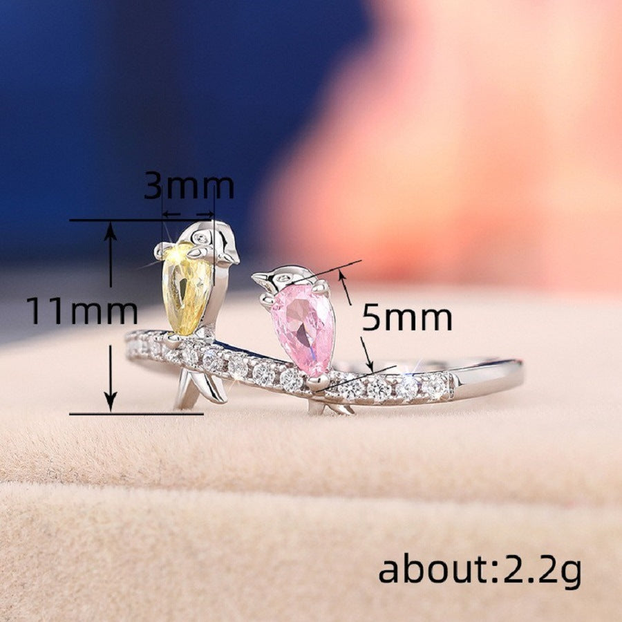 Buy Center Top Rated-Women's Colorful Bird Ring Cute Swallow