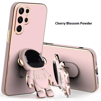 Just Arrived at Buy Center: Electroplating 6D Astronaut Bracket Phone Case Pink