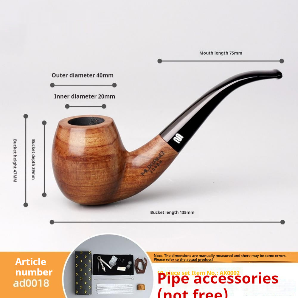 Fresh Arrivals at Buy Center: Costustoot Huanghua Pear Wood Pipe Wooden Hand Bucket Wooden Tobacco Pipe Ad0018