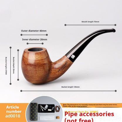 Fresh Arrivals at Buy Center: Costustoot Huanghua Pear Wood Pipe Wooden Hand Bucket Wooden Tobacco Pipe Ad0018