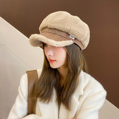 Autumn And Winter Woolen Thick Warm Peaked Cap Buy Center