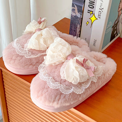 Indoor Warm Girl Plush Slippers For Home Use, Worn Outdoors In Autumn And Winter Buy Center