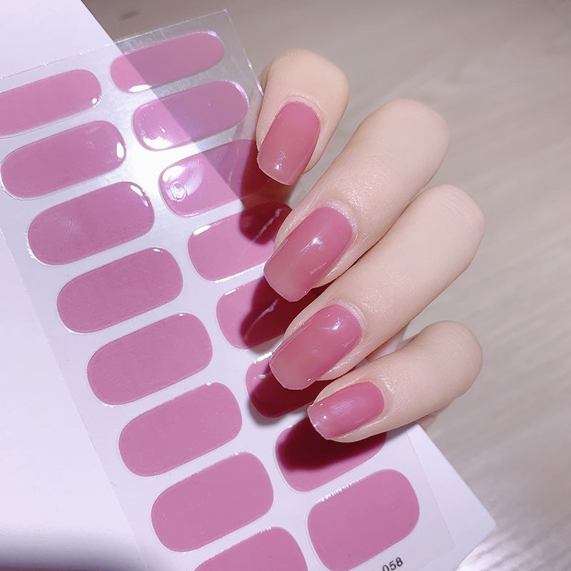 Hot New Items at Buy Center: Solid Color 16 Small Stickers Nail Stickers Simple Nail Stickers CS058