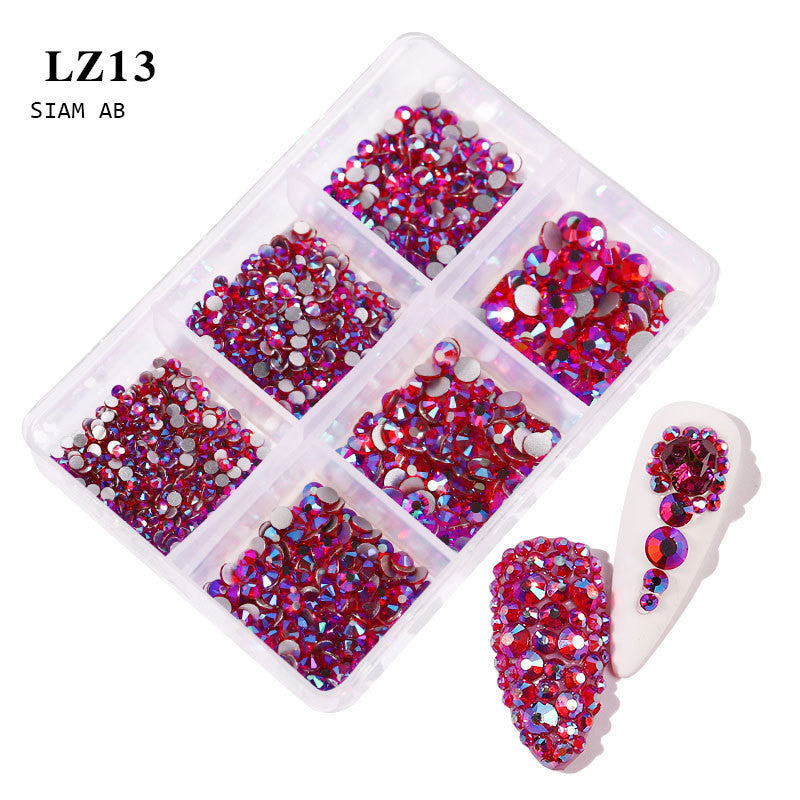 Nail Art Flat Rhinestone Set Mixed Color Rhinestones