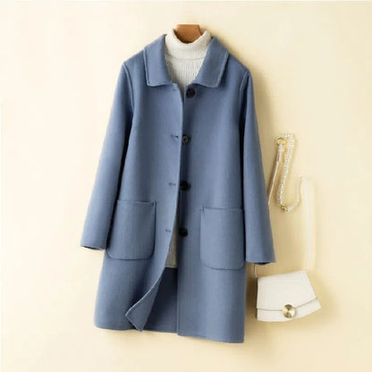 Korean Style Double-sided Cashmere Woolen Coat Buy Center