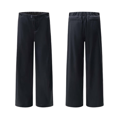 Pantalon droit ample à jambes larges rétro