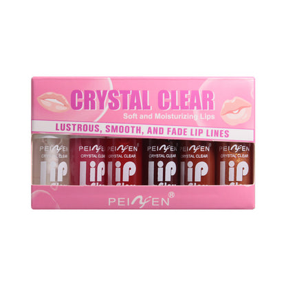 Buy Center Hot Pick-Fat Lip Lacquer 6 PCs Set Box Mirror Moisturizing Full Lips