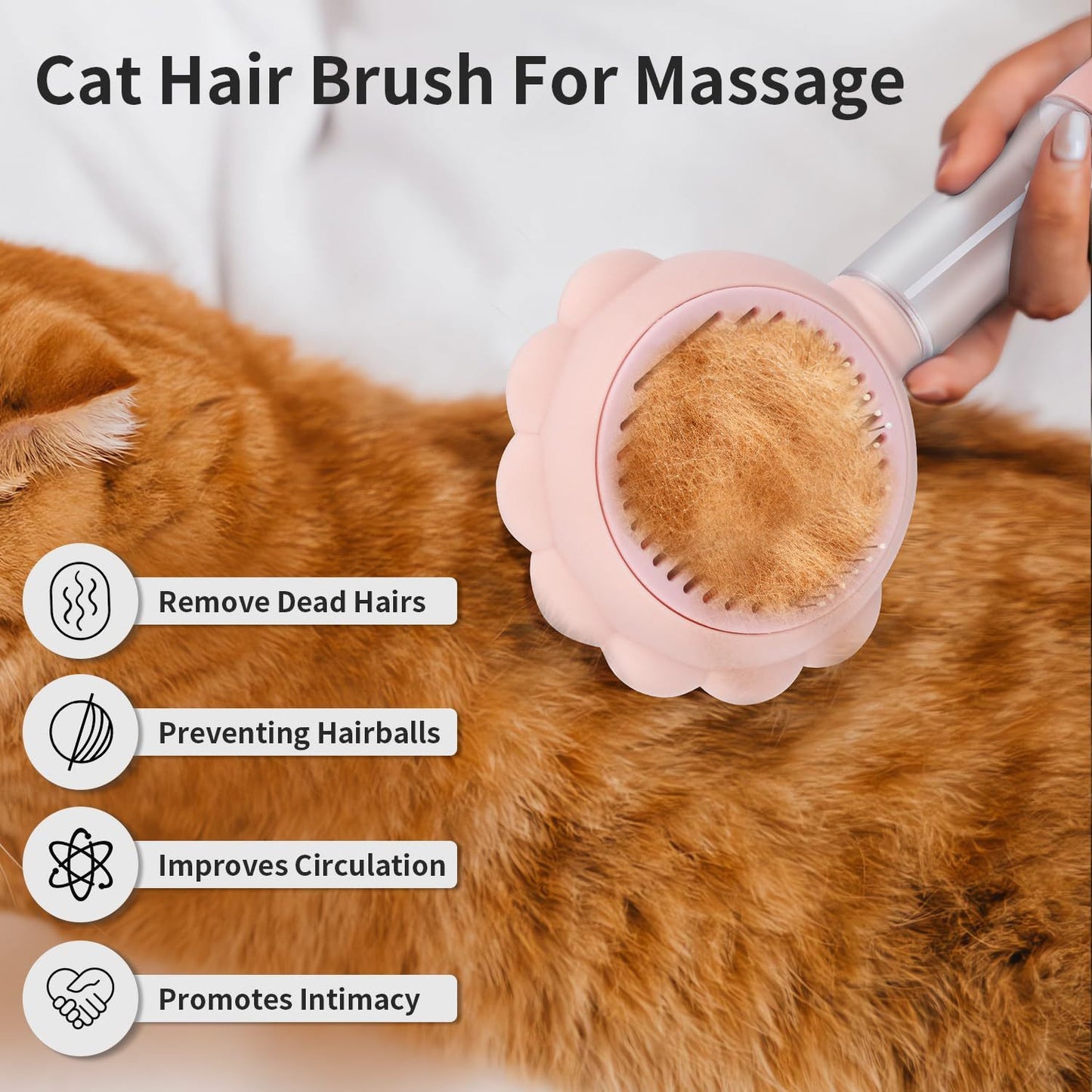 New Spray Cat Brushes For Indoor Cats With Release Button Cat Brush For Shedding Massage Grooming Self Cleaning Slicker Brush For Dogs Cats Pet Brush Comb For Long Short Hair Cats Remove Loose Fur