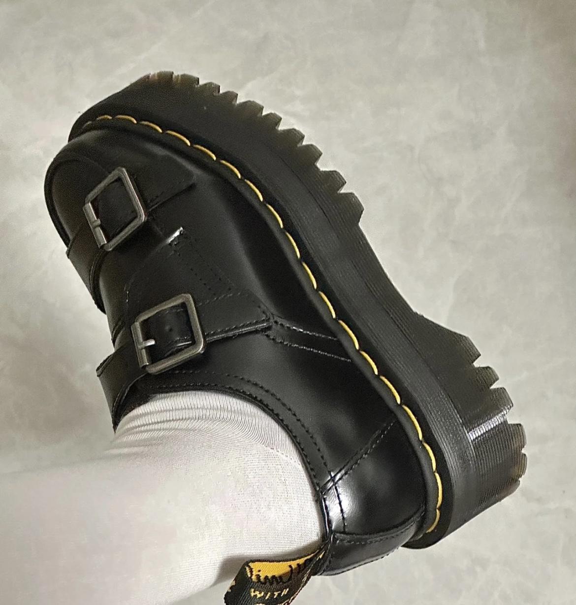 Hot New Items at Buy Center: Color Matching Buckle Martin Boots Thick Sole Height Increasing