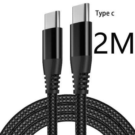 Braided Double Typec Fast Charging Cable Buy Center