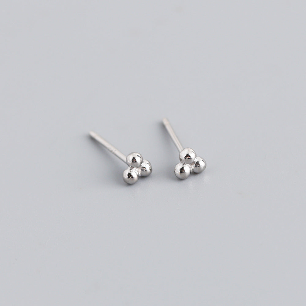 Simple And Fresh Student Polka Dot S925 Silver Stud Earrings Buy Center