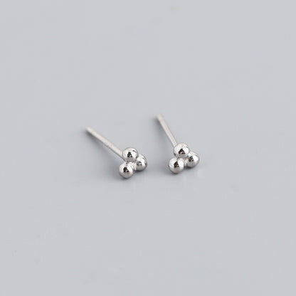 Simple And Fresh Student Polka Dot S925 Silver Stud Earrings Buy Center