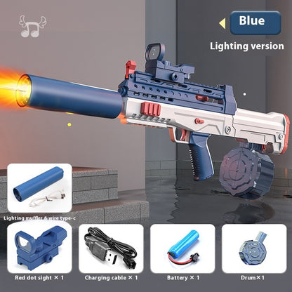 Newly Arrived at Buy Center: Fire-breathing Second Generation M416 Water Gun Large Capacity Electric Continuous QBZ95 Water Gun Blue