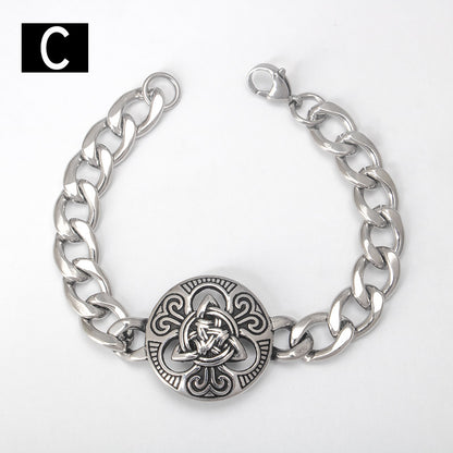 Stainless Steel Street Cool Hip Hop Punk Cool Irish Truelove Knot Titanium Steel Men Cuba Hand Accessory Bracelet Buy Center