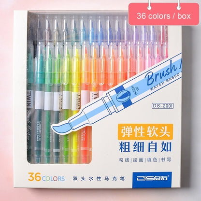 Hot New Items at Buy Center: Color Calligraphy Art Hair Note Pen 36Colors