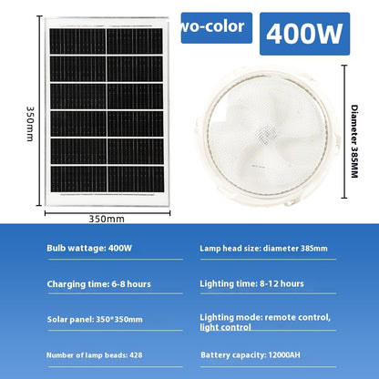 Newly Released at Buy Center: Solar Ceiling Lamp LED Home Indoor And Outdoor Lighting Double Color400W