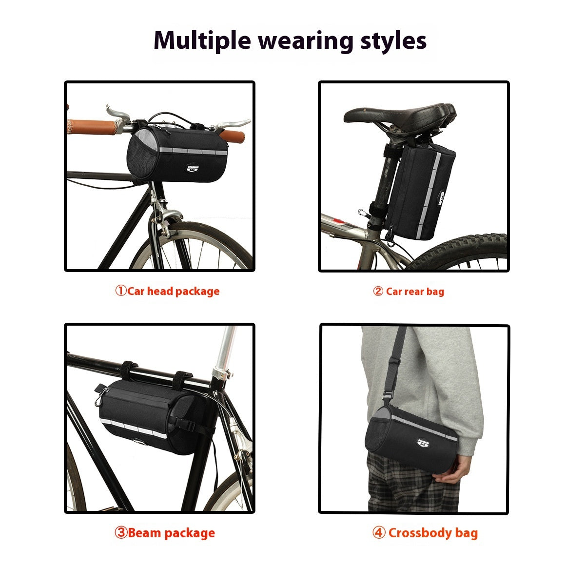 Large Capacity Folding Front Beam Mountain Bike Pannier Bag Accessories Cycling Fixture Buy Center