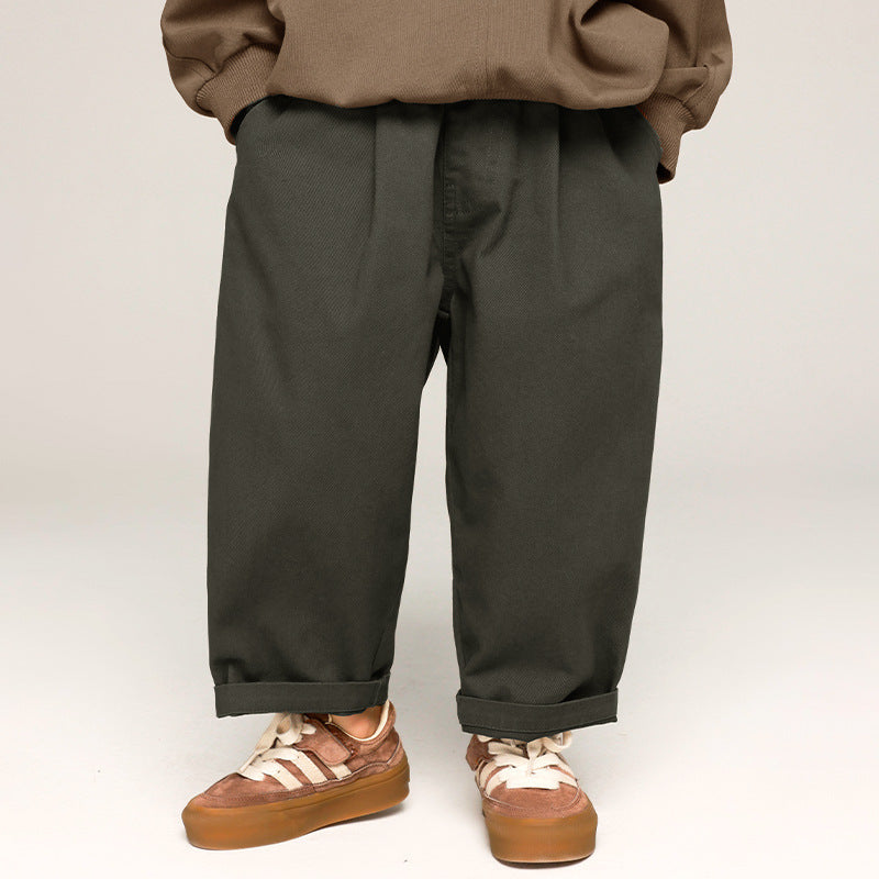 Fresh Arrivals at Buy Center: Boys' Casual Pants Solid Color Trousers Baggy Pants Gray