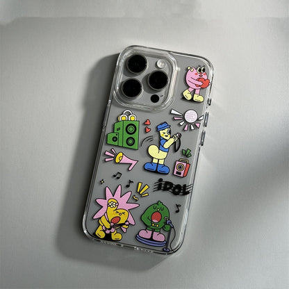 Just Arrived at Buy Center: Cartoon Transparent 15promax Phone Case Soft Shell Anti Drop Gathering