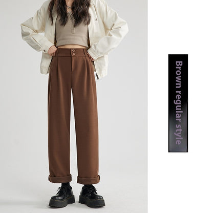 Straight Woolen Wide Leg Pants Buy Center