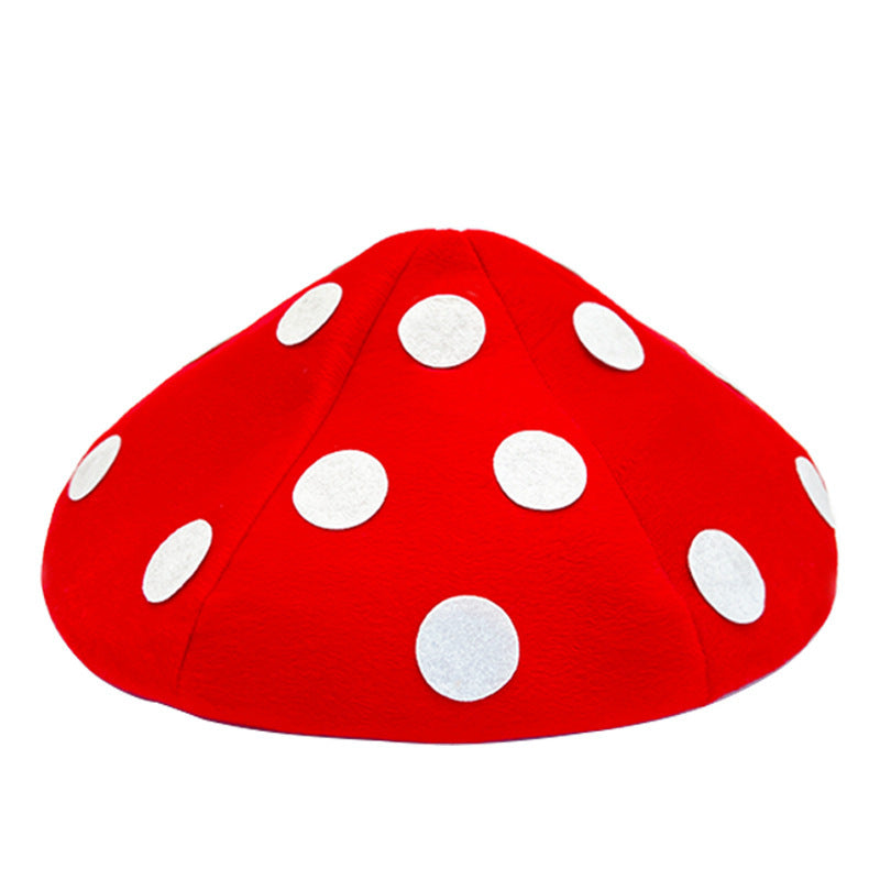 Spotted Mob Cap Cartoon Plush Beret Buy Center