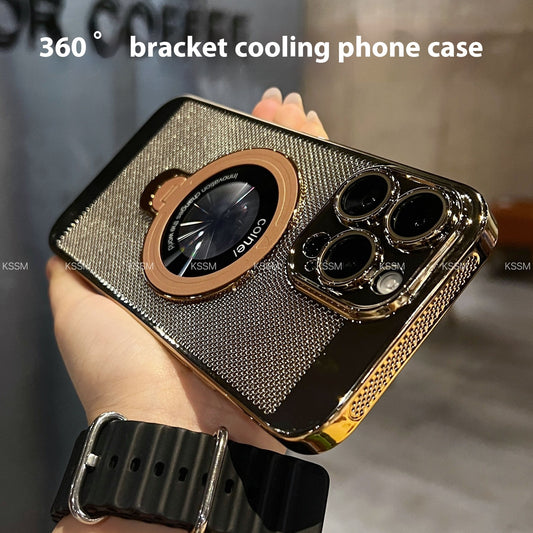 Just Arrived at Buy Center: Rotary Magnetic Adhesive Bracket Electroplating Heat Dissipation Suitable For 15 Phone Case