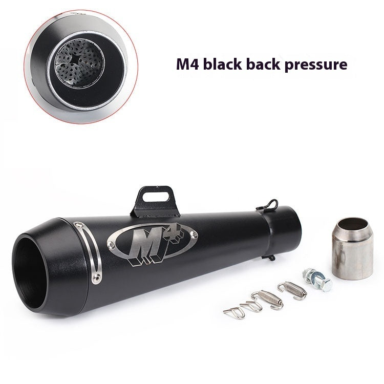 Newly Arrived at Buy Center: Motorcycle Modification Accessories Large Displacement M4 Exhaust Pipe Universal M4 Black Back Pressure