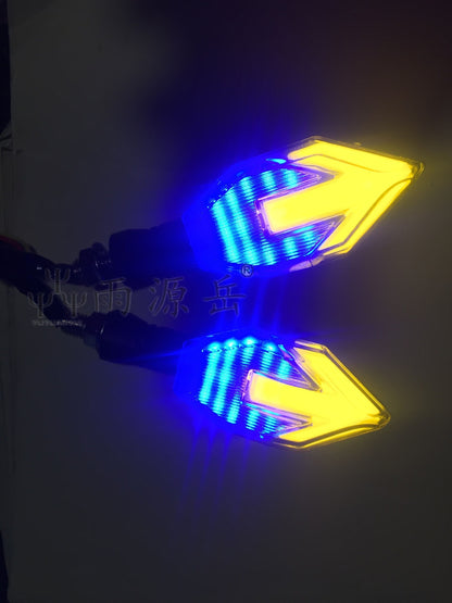 Newly Released at Buy Center: Arrow-shaped LED Motorcycle 12v Electric Vehicle Modification Direction Signal Lamp Arrow Turn Signal 12v Yellow Light Blue Light