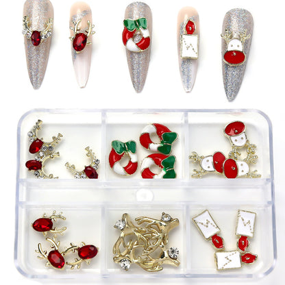 Nail Ornament Alloy Christmas Nail Crystal XZ121