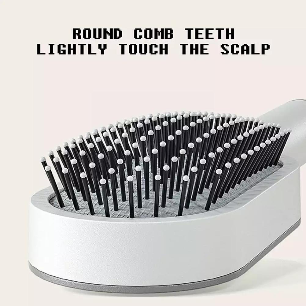 Newly Arrived at Buy Center: Self Cleaning Hair Brush For Women Massage Scalp Promote Blood Circulation Anti Hair Loss 3D Hair Growth Comb Hairbrush Self-Cleaning Hair Brush 3D Air Cushion Massager Brush Airbag Massage Comb B