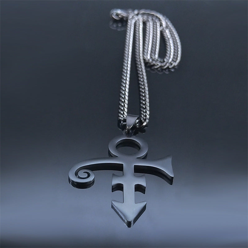 Buy Center Exclusive Offer-Stainless Steel RIP Memorial Symbol Love Sign Steampunk Necklace