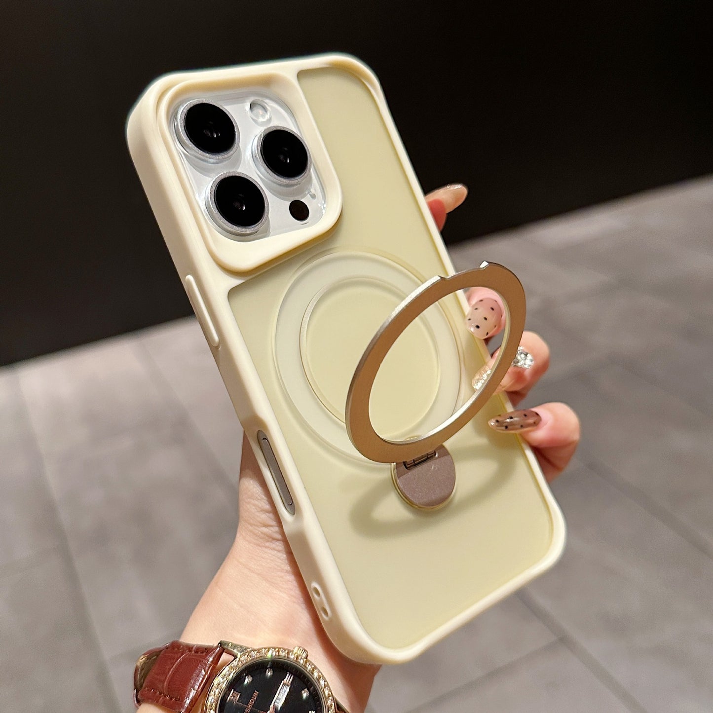 Suitable For IPhone16Pro Skin Feeling 360 Degrees Rotating Bracket Magnetic Suction Phone Case Buy Center