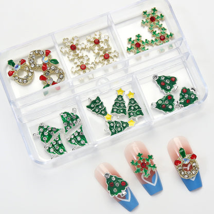 Nail Ornament Alloy Christmas Nail Crystal XZ120