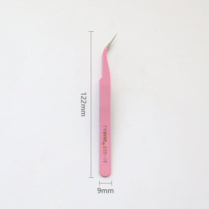 Trending Now at Buy Center: Stainless Steel Tweezers Macaron Colored Handbook And Paper Tape Pink Curved