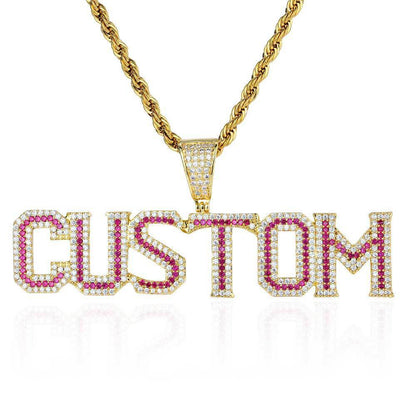 Trending Now at Buy Center: Colorful Zirconia Alphabet Splicing Combination Pendant Necklace