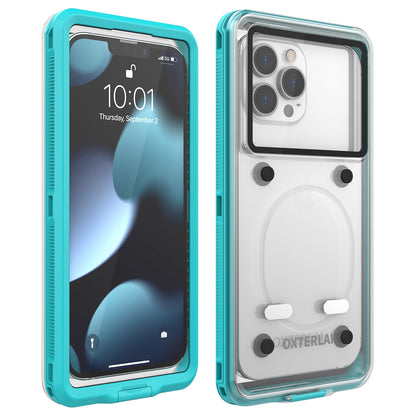 Just Arrived at Buy Center: Waterproof Phone Case Rider Bracket All-inclusive Diving Protective Shell Light Blue