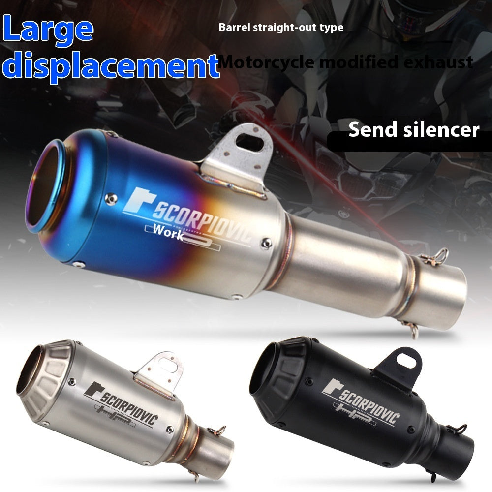 Newly Arrived at Buy Center: Motorcycle Modification Flower Cover Barrel Exhaust Pipe Universal