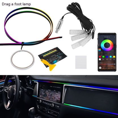 New at Buy Center: Car Atmosphere LED Light Bar Hidden Modification One Piece With Foot Light Magic Color