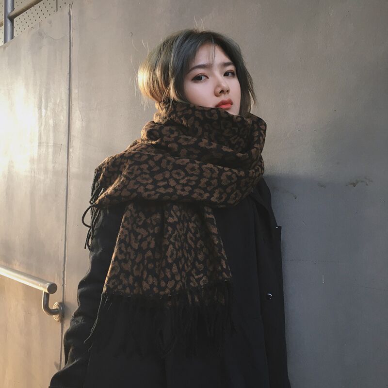 Women's Thick Warm Shawl Leopard Print Scarf | Women's Clothing-Accessories-Scarves & W | Buy Center