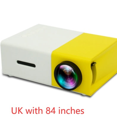 Portable Projector 3D Hd Led Home Theater Cinema HDMI-compatible Usb Audio Projector Yg300 Mini Projector UK with 84 inches