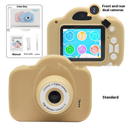 Newly Arrived at Buy Center: A3 Children's Camera Cartoon Digital Camera A3 HD Dual Camera Khaki Yellow