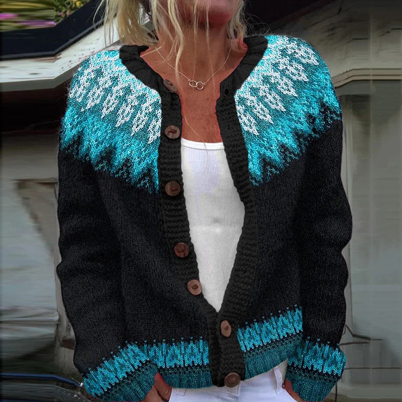 3D Digital Printing Cardigan Knitted Coat Women Buy Center