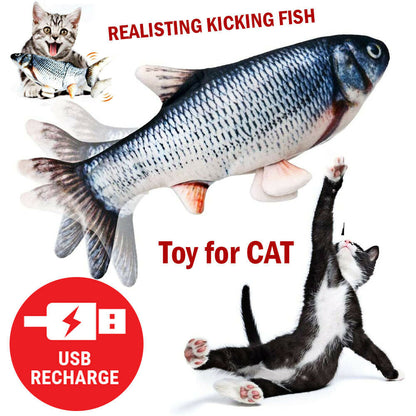 Electric Fish Cat Toy Realistic Interactive Kicker Jumping Dancing Kitten Toys default