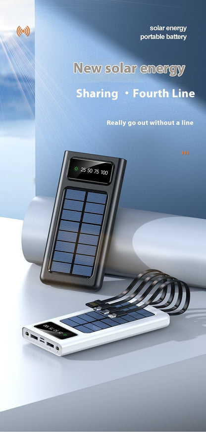 Just Arrived at Buy Center: With Cable Four-wire Solar Energy Portable Battery For Mobile Phones