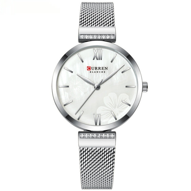 Montre à quartz simple en alliage tendance pour femme