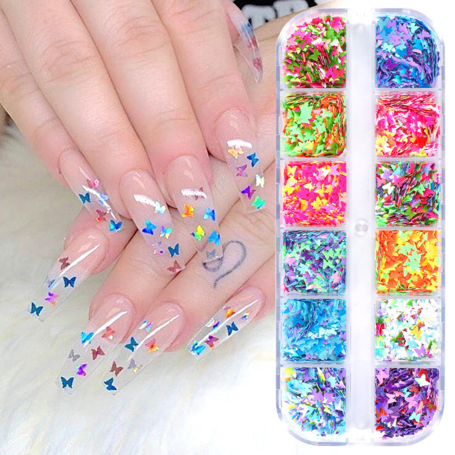 Trending Now at Buy Center: Symphony butterfly sequin nail decoration 1style