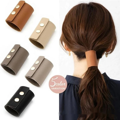 Women's Retro Buckle Leather Hair Ring | Health, Beauty & Hair3 | Buy Center