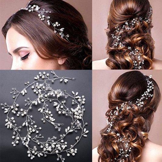 Accessoires de cheveux de mariage Accessoires de cheveux en perles de cristal