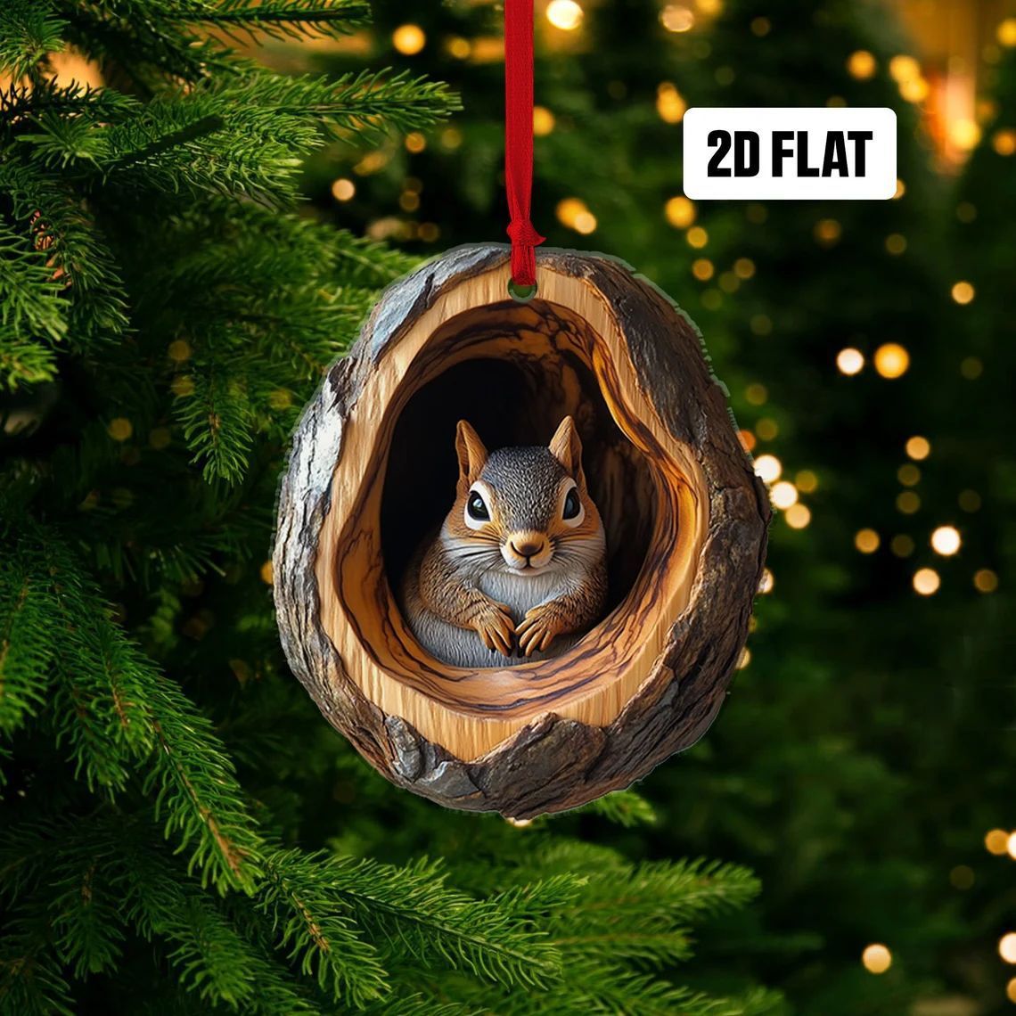 Christmas Tree Decorations Small Animal 2D Flat Print Acrylic Small Pendant Buy Center